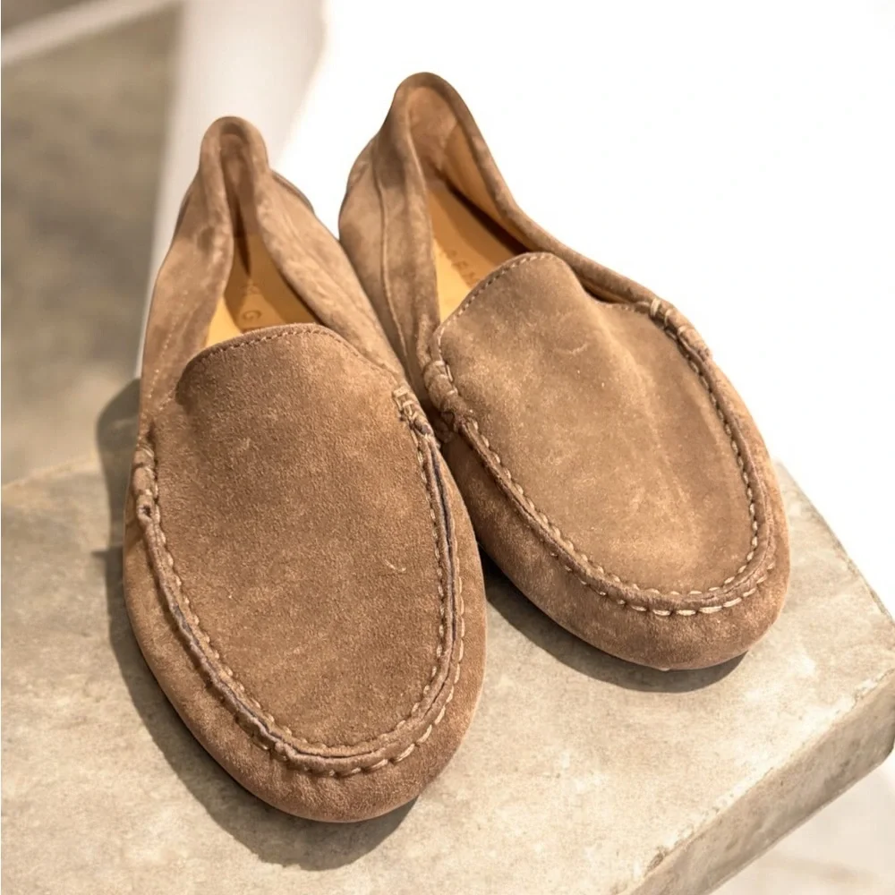 M. Gemi Elegant Brown Suede Felize Loafers for Women 39/ 8.5 NWOT made in Italy